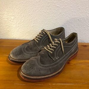 1901 Men’s Casual Suede Wingtip Shoes - 9M